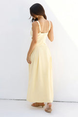 Wild Dahlia Maxi Dress Yellow