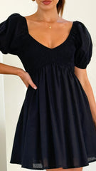 Sahirah Mini Dress - Black